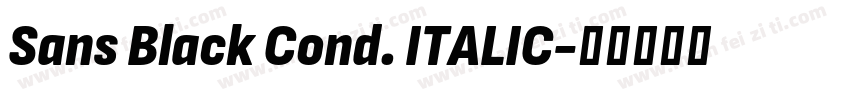 Sans Black Cond. ITALIC字体转换